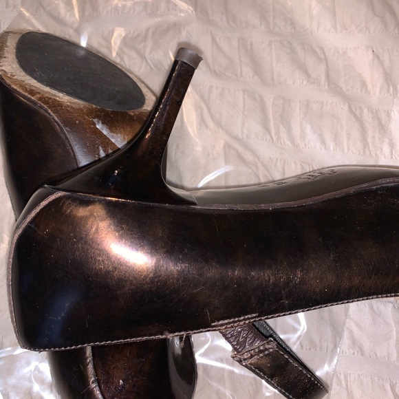 Donald J Pliner bronze woman’s open toe Mary Jane shoes size 8.5 - Picture 12 of 14
